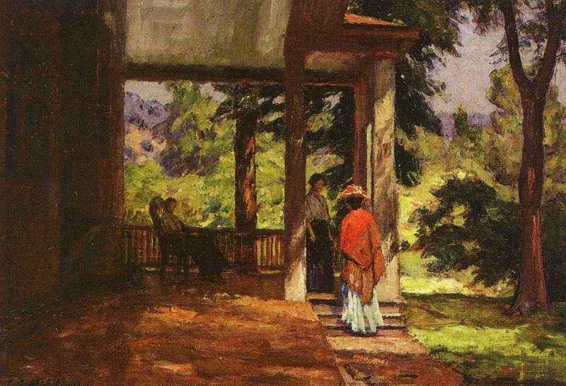 Theodore Clement Steele Woman on the Porch